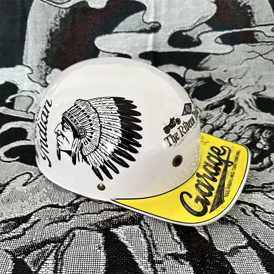 Retro 90s Half Helmet – Vintage Street Rider Style