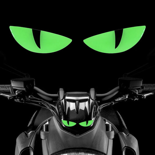 BA08 2 Reflective Devil's Eye stickers for motorcycle - improves night visibility and safety, durability, and fashion