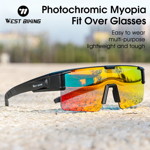 BSG15 WEST BIKING Cycling Glasses Photochromic UV400 Protection