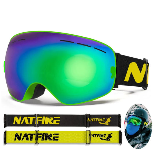 BGG08 Ski Goggles Anti-fog Double Layers UV400