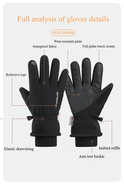 BG11 Winter Thermal Gloves Waterproof  Windproof Warm Gloves Touch Screen