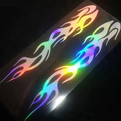 BA14 Motorcycle Reflective Flame Stickers Waterproof