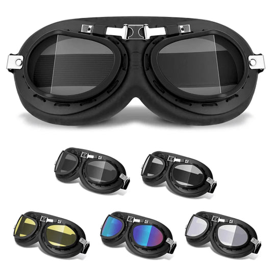 BGG10 Motorcycle Leather Retro Goggles