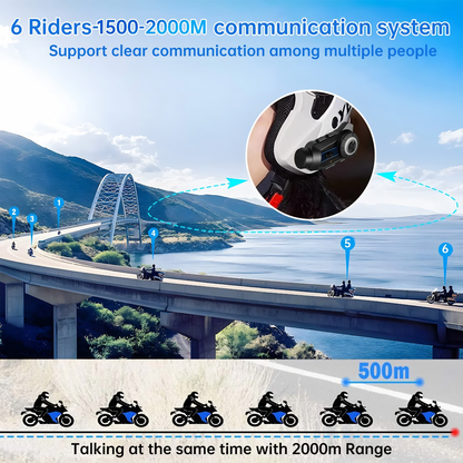 BikerZoneZ S3 Plus Motorcycle Helmet Bluetooth Intercom