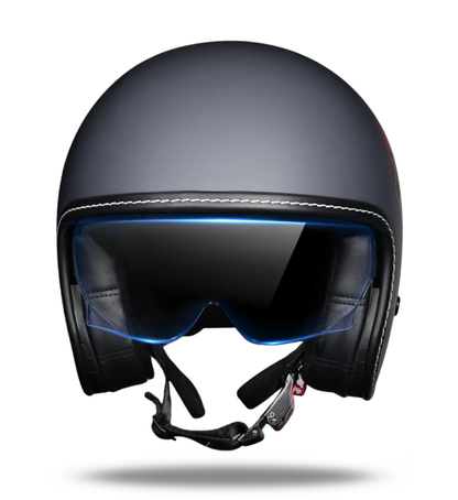 Premium Retro Open-Face Motorcycle Helmet – DOT & ECE Approved
