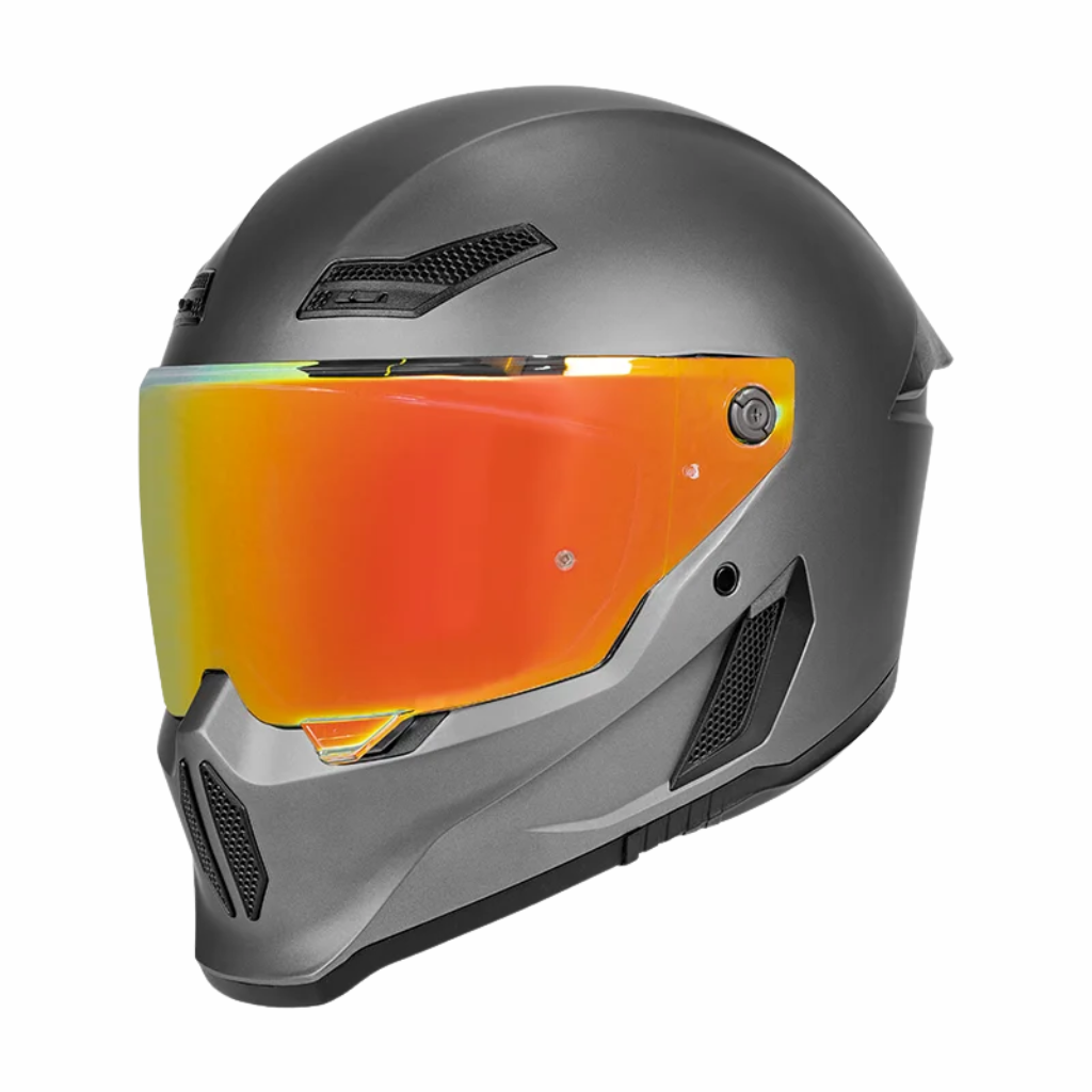 BikerZoneZ Shadow Rider Full Face Helmet – DOT & ECE Approved