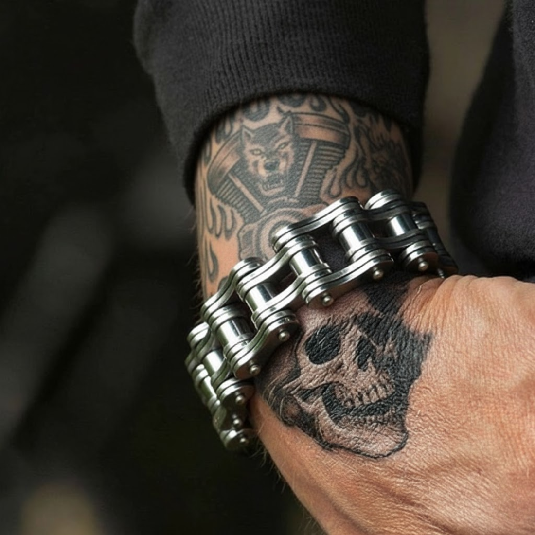 Biker Chain Bracelet – Forged Steel Series