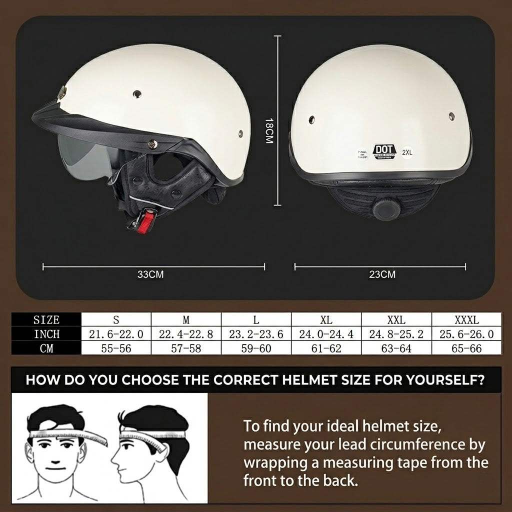 german style motorcycle helmets dot approved Vintage German Style Half Face Motorcycle Helmet