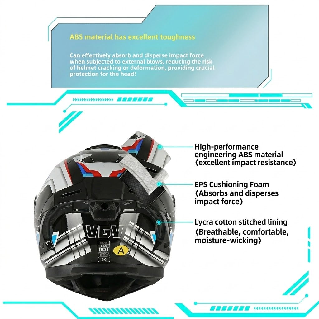 Modular Flip Motorcycle Helmet
