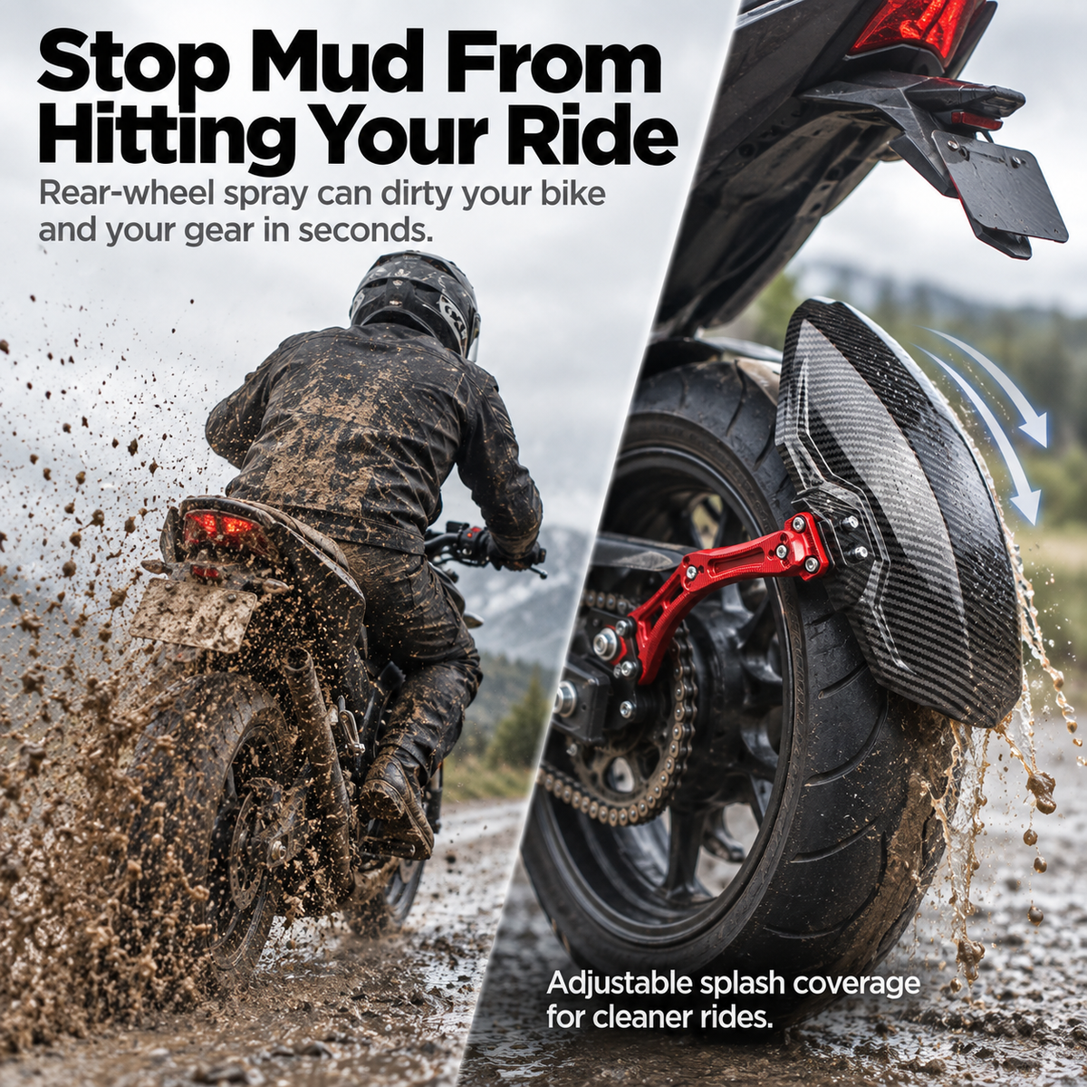 BikerZoneZ Motorcycle Rear Fender