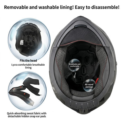 Modular Flip Motorcycle Helmet