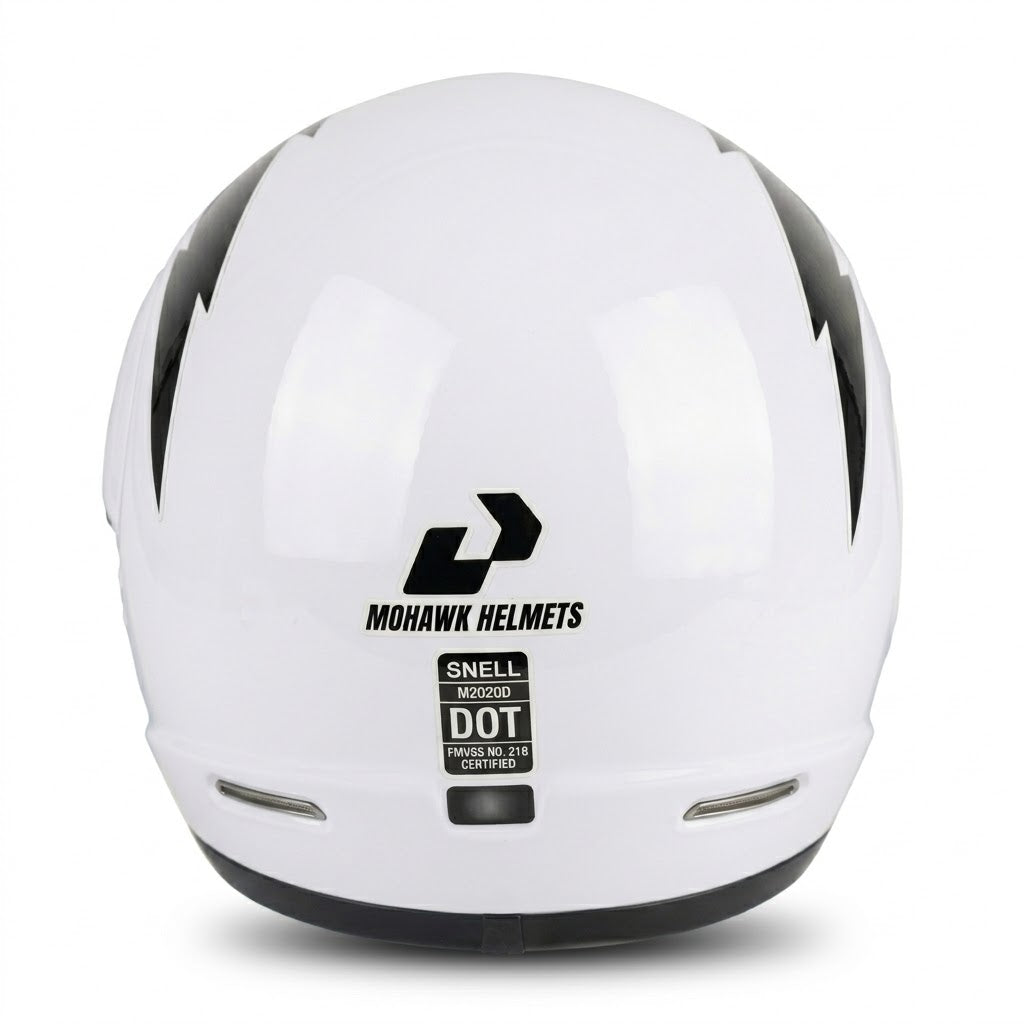 BikerZoneZ RetroRide Full Face Helmet - DOT Approved