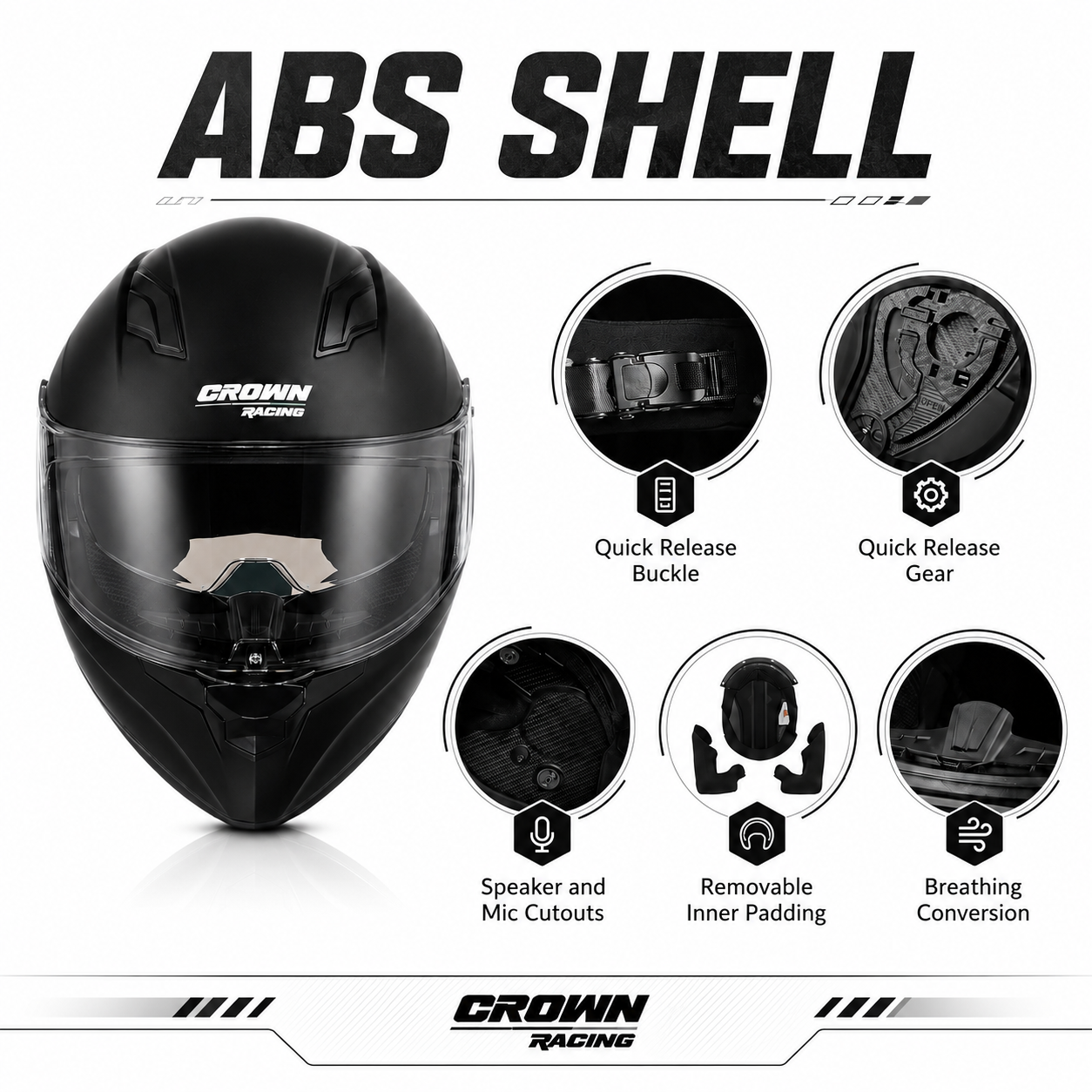 Crown Racing F700 Full Face Helmet