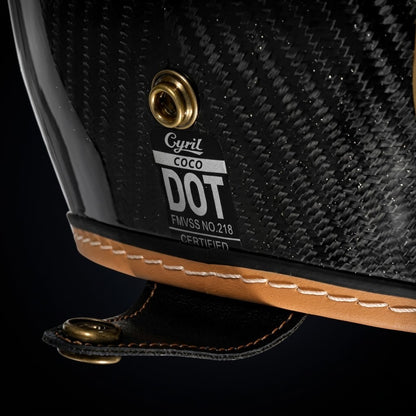 Carbon Fiber Retro Open Face Helmet – DOT Certified