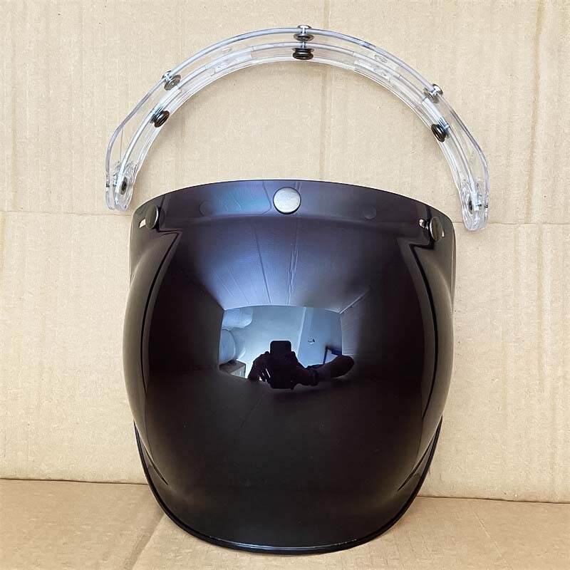 BGG13 Retro Bubble Shield Visor – Three-Buckle Design