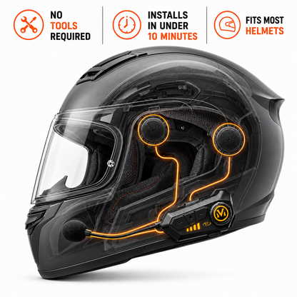 BikerZoneZ RoadSound Pro Helmet Intercom