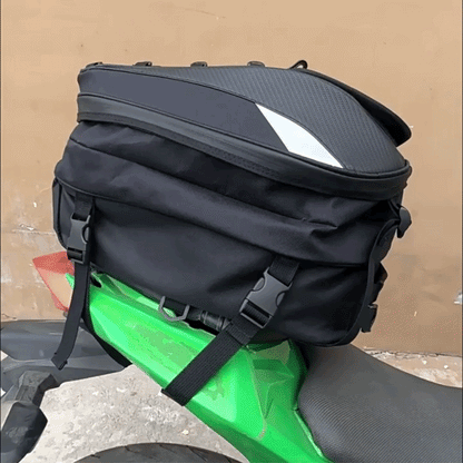 BikerZoneZ 2-in-1 Expandable Motorcycle Tail Bag & Backpack