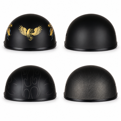 BikerZoneZ™ Street Half Helmet - DOT Approved