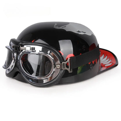 B07 Vintage Half Motorcycle Helmet