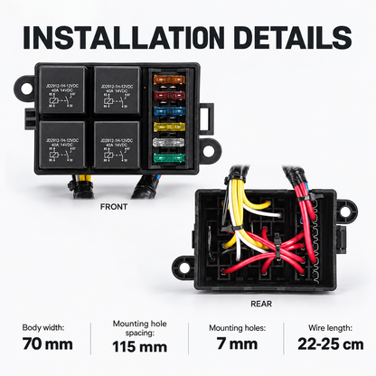 BikerZonez MotoCircuit 6-Way Fuse & Relay Box