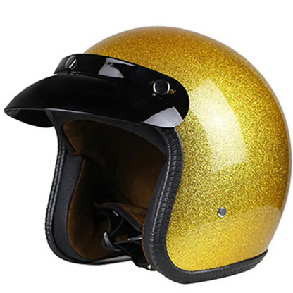 Vintage German Open-Face Helmet – DOT & ECE Approved