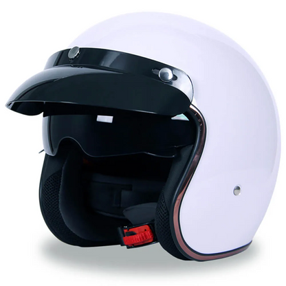 JIEKAI Retro Open-Face Helmet – Old School Rebel Style, DOT/ECE Certified