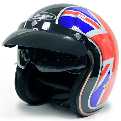 JIEKAI Retro Open-Face Helmet – Old School Rebel Style, DOT/ECE Certified