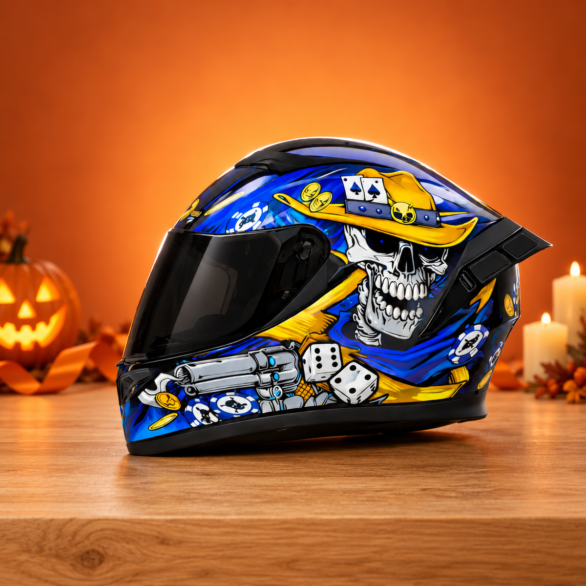 JIEKAI-316 Pro Full-Face Motorcycle Helmet Halloween – BikerZoneZ