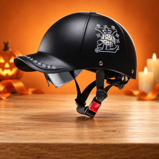 Baseball Cap Half Helmet – Lightweight Summer Riding Helmet Halloween