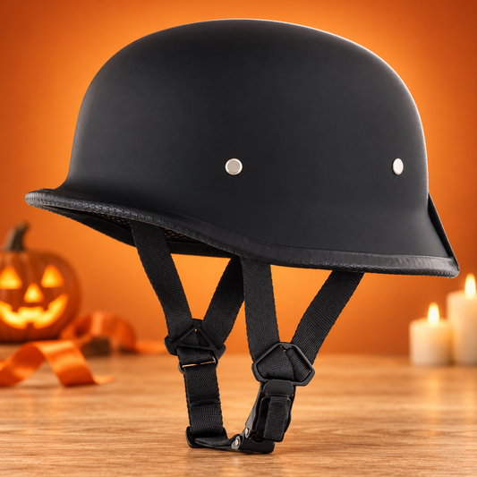 Vintage German Half Helmet | DOT Certified Halloween