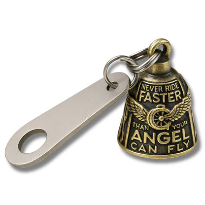 Motorcycle Bell Angel Wing "Never Ride Faster Than Your Angel Can Fly"