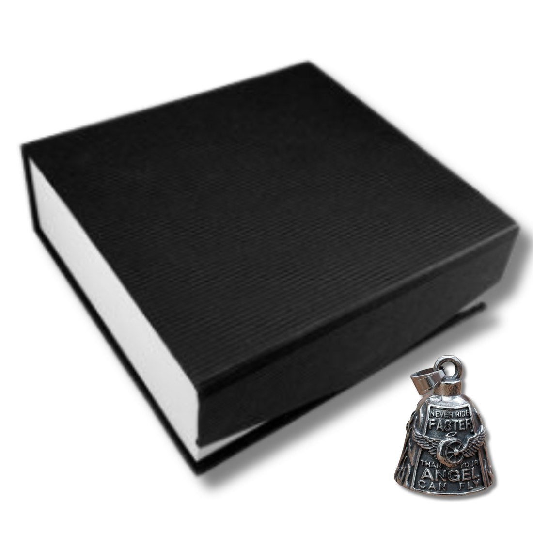 Motorcycle Bell Angel Wing "Never Ride Faster Than Your Angel Can Fly"