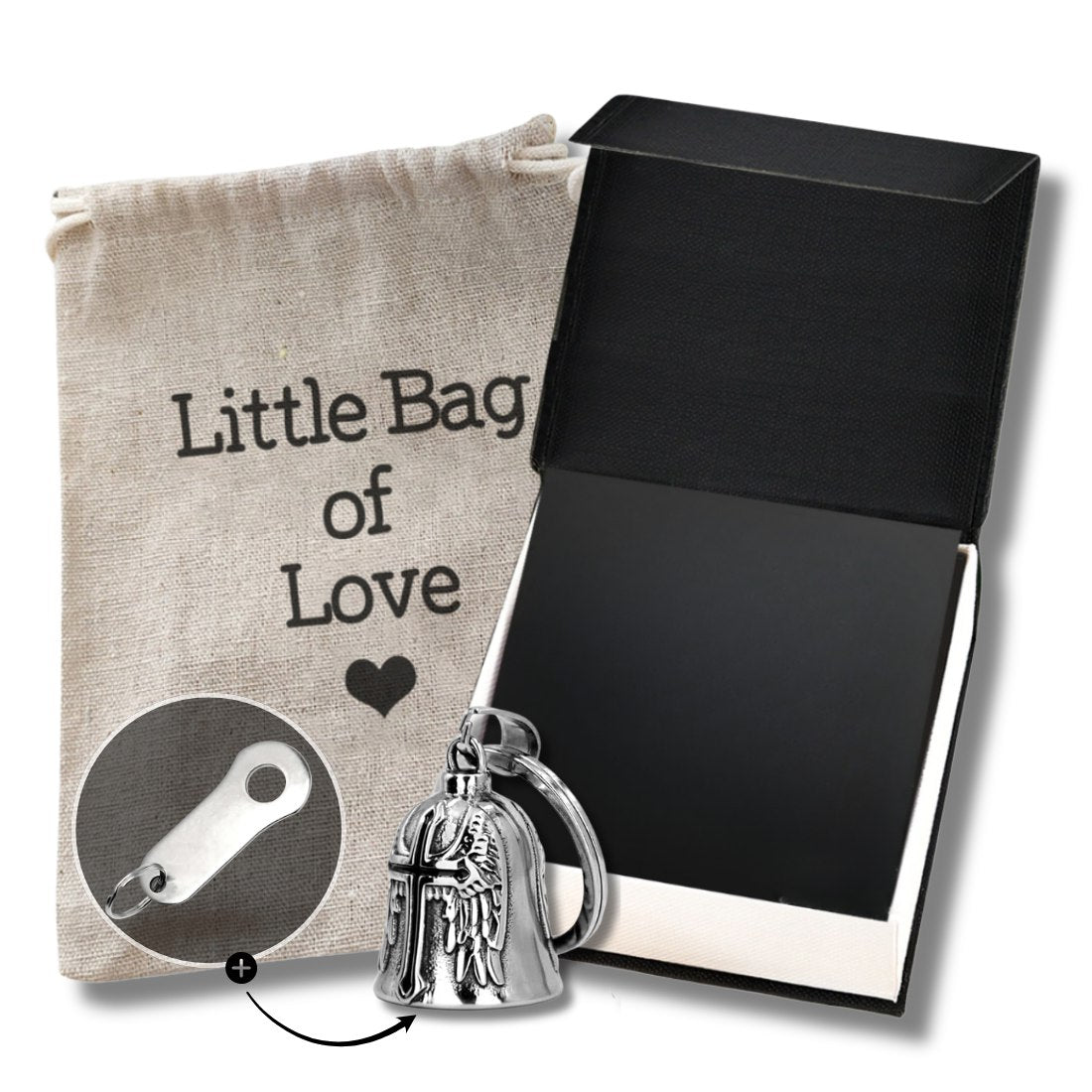 Guardian Angel Bell – Cross & Wings Edition