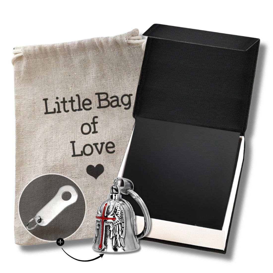 Guardian Angel Bell – Cross & Wings Edition