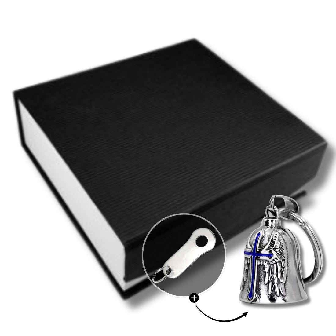 Guardian Angel Bell – Cross & Wings Edition