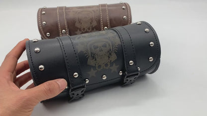 Vintage Leather Motorcycle Front Tool Bag