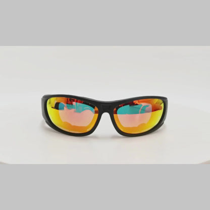 BikerZoneZ Polarized Sunglasses | Includes 4 Lens Colors