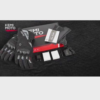 Heated Waterproof Winter Motorcycle Gloves | CE Approved