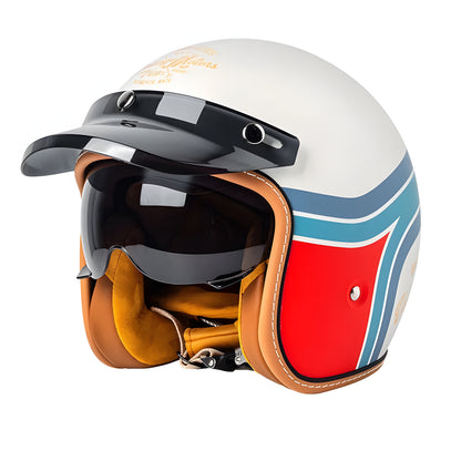 The Street King - Vintage Open Face Helmet - DOT & ECE Approved