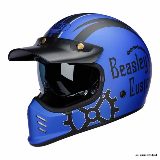 Vintage Motocross Full-Face Helmet